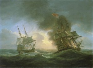 Förlust av ett indiansk fartyg, "Kent", den 1 mars av Thomas Luny