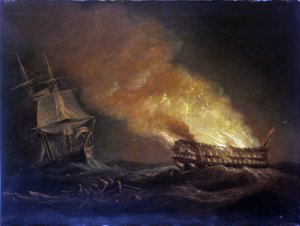 Förlust av ett indiansk fartyg, "Kent", den 1 mars av Thomas Luny