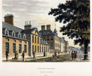 Chelsea Hospital, från "A Picturesque Tour through the Cities of London and Westminster Illustrated", 1792-1801