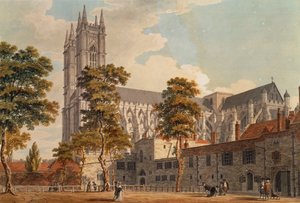Westminster Abbey från skolorna, 1790-1792