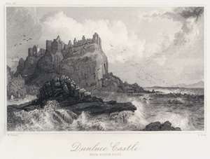 Dunluce Castle, från nordöstra (gravyr)