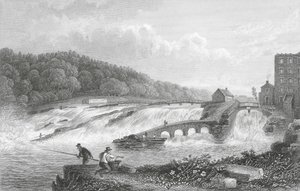 Laxhoppet i Coleraine, Co Londonderry (gravyr)