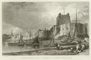 Carrickfergus slott och stad av Thomas Mann Baynes