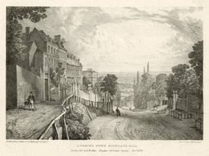 Tittar nedför Highgate Hill, London av Thomas Mann Baynes