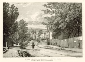 Väg från Blackheath till Lewisham, London