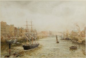 The Quayside, Newcastle (akvarell på papper)