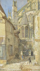Lady Chapel and Apse of Bourges Cathedral, 1899 (wc på papper)