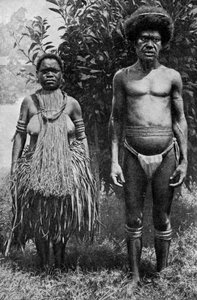 Sorg över de döda visade av hampgrimmor, Nya Guinea, 1922 av Thomas McMahon
