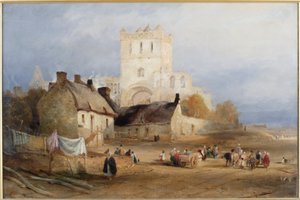 Jedburgh Abbey, ca 1835