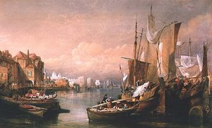 Themsen i Greenwich av Thomas Miles Richardson