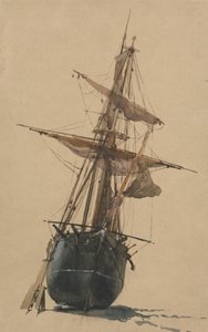 Strandat fiskefartyg av Thomas Miles Richardson Sr.