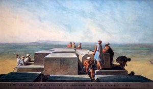 Toppen av den första pyramiden i Giza, 1794 av Thomas Milton
