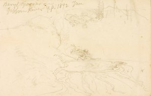 Beryl Geyser vid Gibbon River, Yellowstone Park av Thomas Moran