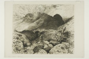 Bro i passet av Glencoe, Skottland av Thomas Moran