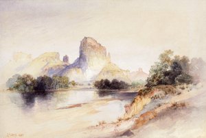 Castle Butte, Green River, Wyoming, 1894 av Thomas Moran
