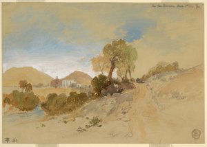 Teckning, Nära San Francisco, Mexiko, 1 mars 1883 av Thomas Moran