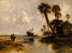 Fort George Island, Florida av Thomas Moran