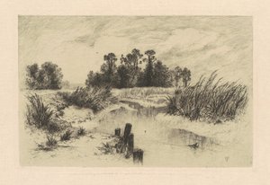 I Newark Meadows av Thomas Moran