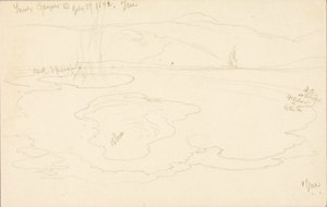 Nedre Geyserbassängen av Thomas Moran