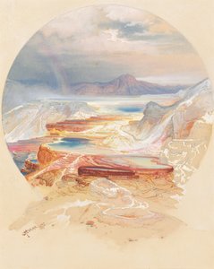 Minerva terrass, Yellowstone av Thomas Moran