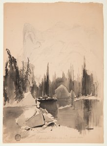 Mirror Lake, Yosemite av Thomas Moran