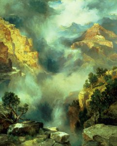 Mist in the Canyon, 1914 av Thomas Moran