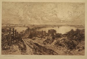 Morgon, Hook Pond, East Hampton av Thomas Moran