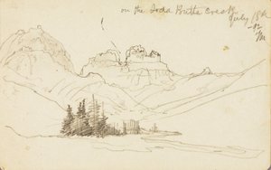 På floden Soda Butte Creek av Thomas Moran