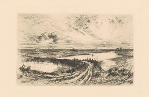 Sunrise—The Pond, Easthampton, Long Island av Thomas Moran