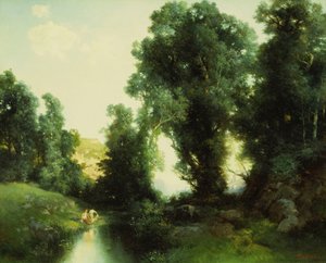 Badhålet, Cuernavaca, Mexiko, 1913 av Thomas Moran