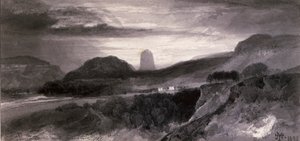 Djävulstornet från Johnstons av Thomas Moran