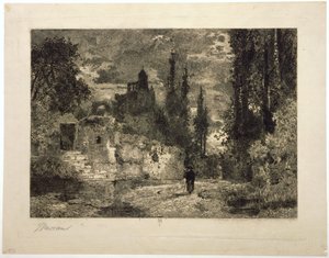 Skymning av Thomas Moran