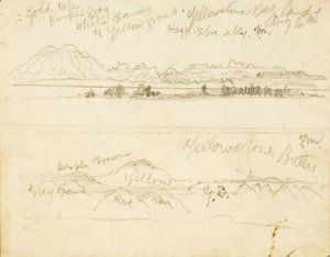 Yellowstone Bad Lands (och) Yellowstone Buttes av Thomas Moran