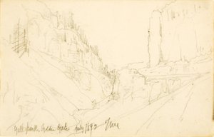 Yellowstone Park, Golden Gate av Thomas Moran