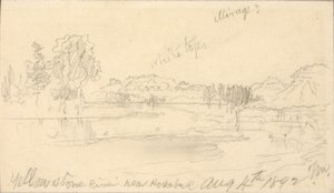 Yellowstone River, nära Rosebud av Thomas Moran