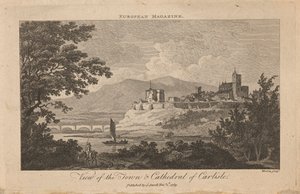 Utsikt över staden och katedralen i Carlisle av Thomas Morris