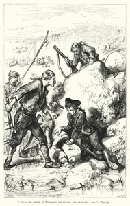 Illustration för Gullivers resor av Jonathan Swift (gravyr)