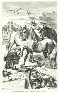 Illustration för Gullivers resor av Jonathan Swift (gravyr) av Thomas Morten