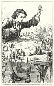 Illustration för Gullivers resor av Jonathan Swift (gravyr) av Thomas Morten