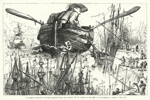 Illustration för Gullivers resor av Jonathan Swift (gravyr) av Thomas Morten