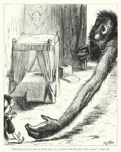 Illustration för Gullivers resor av Jonathan Swift (gravyr)