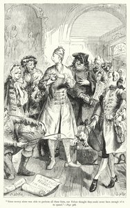 Illustration för Gullivers resor av Jonathan Swift (gravyr) av Thomas Morten