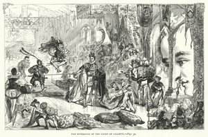 Illustration för Gullivers resor av Jonathan Swift (gravyr)