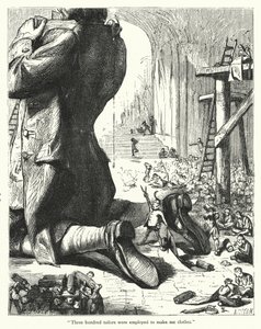 Illustration för Gullivers resor av Jonathan Swift (gravyr) av Thomas Morten