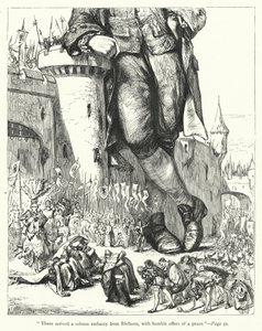 Illustration för Gullivers resor av Jonathan Swift (gravyr)
