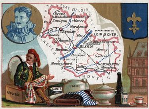 Loir-et-Cher, Centre, Frankreich. Liquisse, Handschuhe und Wolle. Serie über die französischen Departements, um 1920 von Thomas & Mortimer John Hamilton (1741-79) Jones