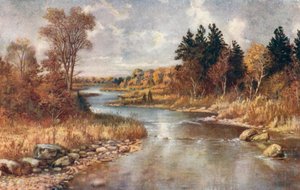 I älglandet, nära Lake Superior (färglitografi) av Thomas Mower Martin