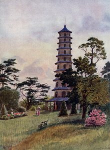 Kew Gardens: The Pagoda (färg litho)
