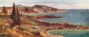 North Shore, Lake Superior (färglitografi) av Thomas Mower Martin