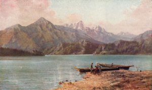 Cascade Mountains (färg litho)